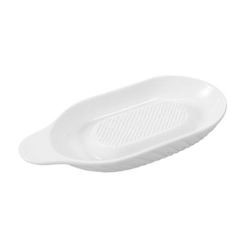 Vaguelly Ceramic Garlic Ginger Grater Plate Kitchen Seasoning Tool for Effortless Grinding of Fresh Ginger and Garlic Into Smooth Pastes Easy to Clean for Culinary Tasks