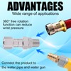 Gosknor 2pcs 3/8" NPT Pressure Washer Swivel Fitting, Stainless Steel