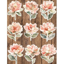 Unbranded Pink Watercolor Flowers Die Cut Vinyl Stickers Scrapbooking Laptop Waterbottle