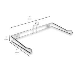 Duelling Dolls Grocery Bag Holder - Chrome Plated Wall Mount Storage Organizer for T-Shirt Plastic Bags, 6 Inch Dispenser Rack for Carrier Bags (2 Pack)