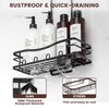 REINHARDT Shower Caddy Hanging, Rustproof Shower Caddy Anti-Swing Shower Organizer