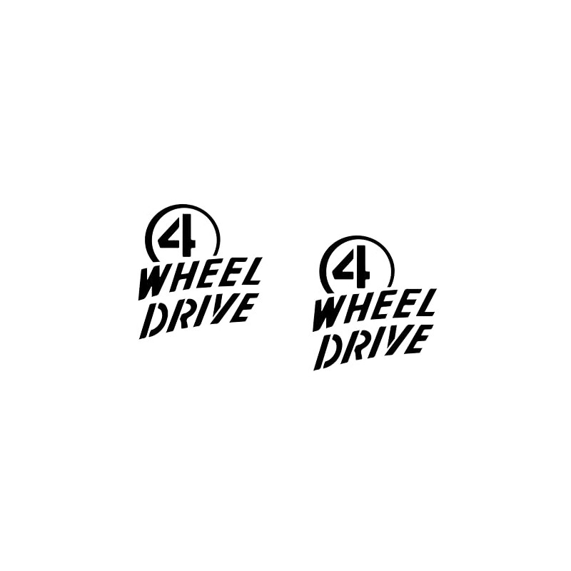 2 Pack - 4 Wheel Drive - Die Cut Vinyl