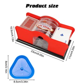 Joycabin Card Shuffler, 2 Decks, Mixing Machine Cards with Crank and 4 Playing Card Holders, Card Shuffler, Manual Shuffler for Playing Cards, UNO, Blackjack, Texas Hold'em, Poker