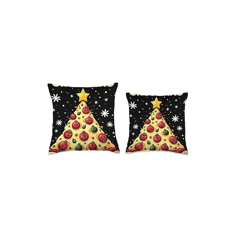 MERRY CRUSTMAS Christmas Pizza Throw Pillow
