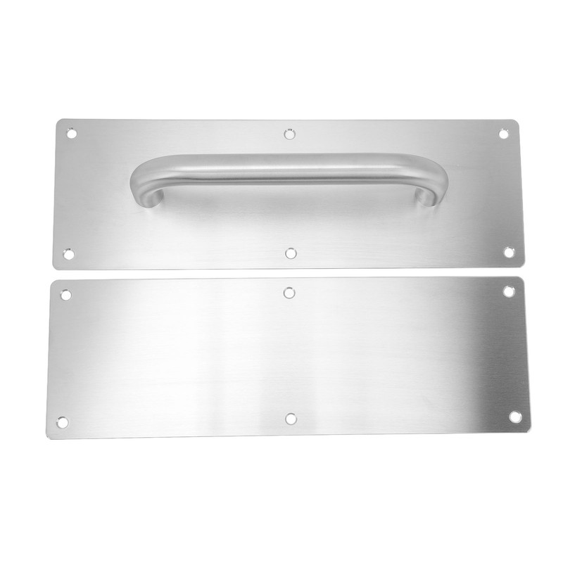 Pull Push Door Plate Handle with Screws 304 Stainless Steel