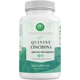 Quinine Cinchona Bark Extract Herbal Supplement for Boosting Immune System, Leg Cramping Relief, Muscle Cramps and Overall Digestive Health - All-Natural 1000 mg Per Capsule (1)