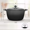 ROSSALLINI Signature Enameled Cast Iron Dutch Oven, Non-Stick Serving Pot