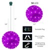 Christmas Lights Ball 5.5" Outdoor Hanging Sphere Lights 50 LED