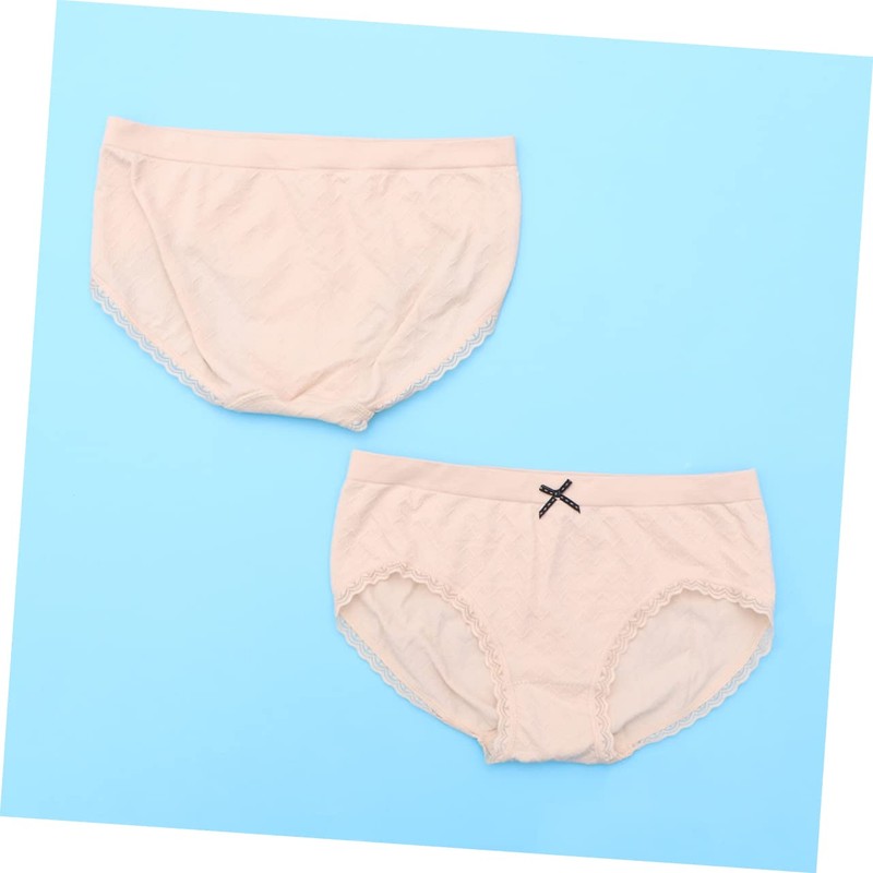 Healeved 2Pcs Seamless Breathable Women Briefs Elastic High Waist Underpants