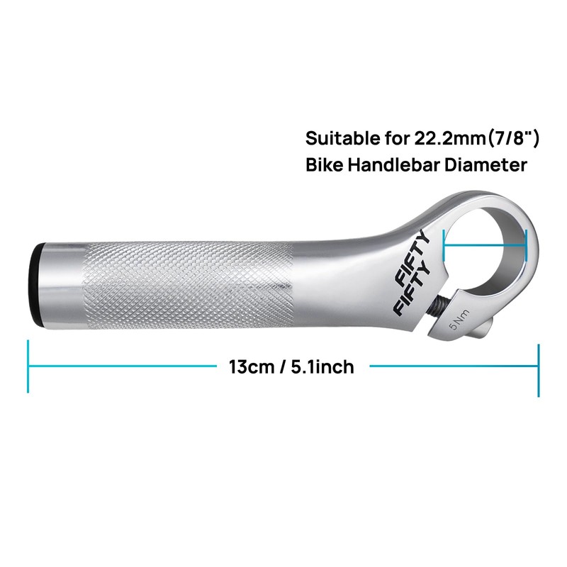 FIFTY-FIFTY Bicycle Handlebar Ends, Bar Ends Bicycle, Aluminium Alloy Handlebar