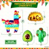 Gold Fiesta with Taco and Cactus Balloons