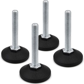 Design61 4 x Adjustment Screw Diameter 38 mm with Galvanised Adjustment Screw M10 x 70 mm