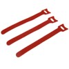 YINETTECH 100 x Red Hook And Loop Cable Ties Reusable