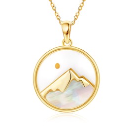 POPLYKE Berg Necklace for Women 925 Sterling Silver Natural Necklace Jewellery for Women and Nature Lovers, Sterling Silver, mustard seeds