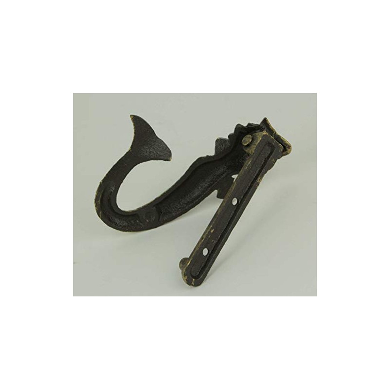 Zeckos Enchanting Antique Bronze Finish Cast Iron Mermaid Door Knocker