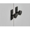 Goo-Ki 6 Pack Matte Black Cabinet Knobs with Back/Base Plate