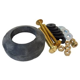 LASCO 04-3809 Toilet Tank To Bowl Bolt Kit Brass Bolts with Washers, Hex/Wing Nuts, Gasket, for Norris or Mansfield Toilets