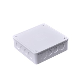 DJC Supply Co. 6" x 6" x 3" PVC Plastic Junction Conduit Box with 3/4" & 1" Pre molded Holes