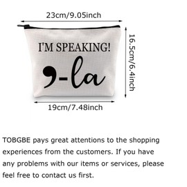 TOBGBE Support Comma La Quote President Gift For Women Vote Merchandise President Election For Zipper Bag (Speaing La)