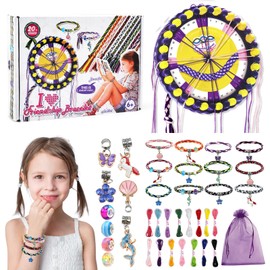 JoyPlus Friendship Bracelet Making kit,Arts and Crafts for Kids Ages 6-12,DIY,Birthday Gifts,Toys for Girls Ages 6 7 8 9 10 11 12 Year Old Kids Travel Activity Set