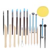25Pcs Pottery Tools Clay Sculpting Dotting Pens Fondant Ball Stick