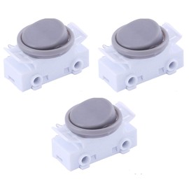 Sucre Auxiliary® 3 Packs of 2A 250VAC On-Off Round Rocker Button Switches for Car Boat Dashboard UK Seller (Grey)