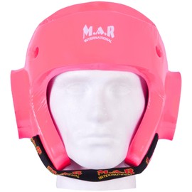 MAR | Pink Pro Dipped Foam Head Guard Boxing Sparring Grappling Competition Training for Kickboxing, Karate, Taekwondo, Semi Contact & More, Adult Kids Headgear (Large)