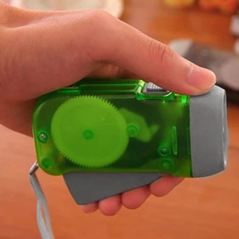 CfoPiryx Flashlight, 3 LED Hand Press Torch Hand Crank Flashlight