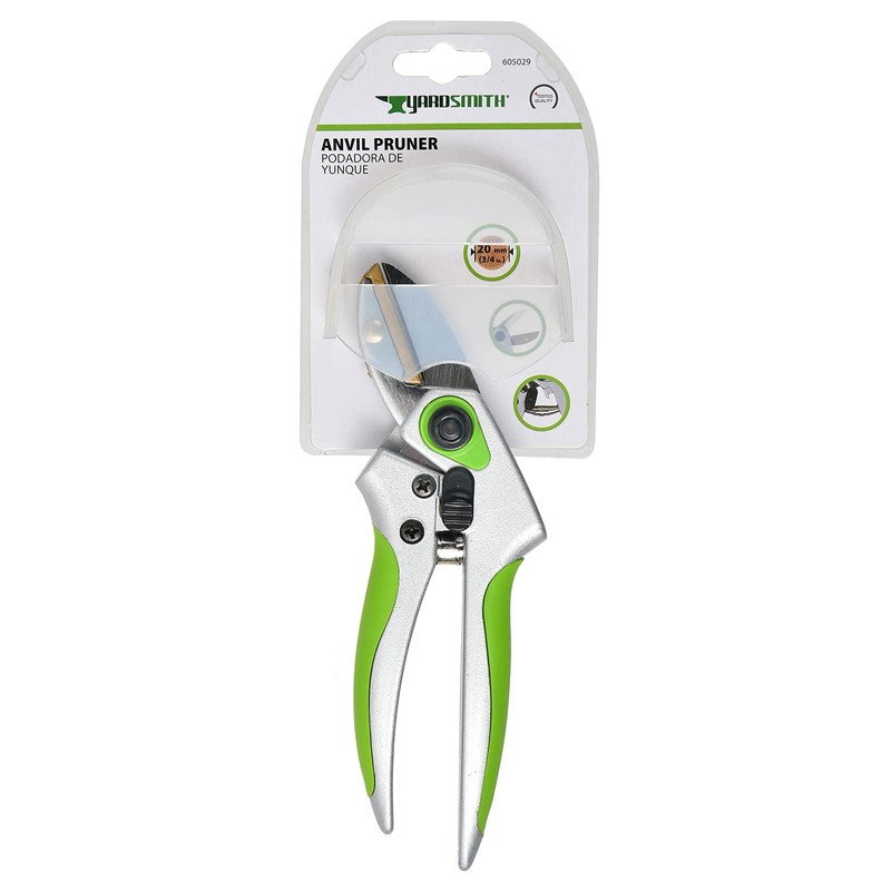 YARDSMITH Anvil Pruning Shears, Pruning Shears, Plant Shears, 200 mm,