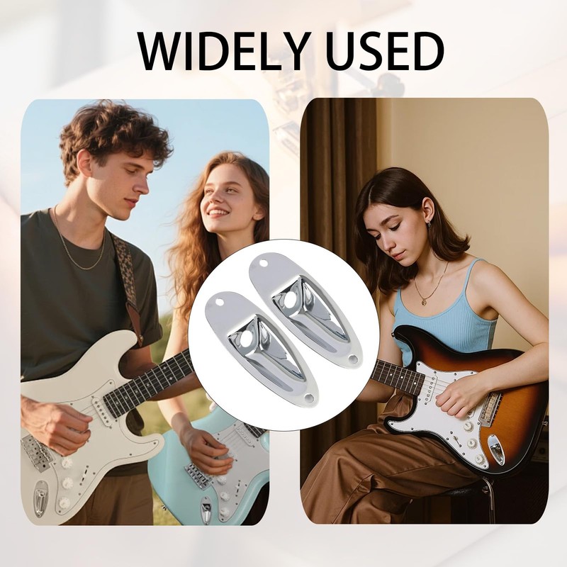 Nextpal 2 Pcs Guitar Jack Plate, Output Jack Socket Plate
