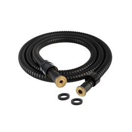 Hibbent All Metal Shower Hose, 59 Inch Stainless Steel Extra Long Shower Hose Replacement, Anti-Twist Flexible Bathroom Handheld Shower Head Hose Extension with Brass Insert & Nut, Oil Rubbed Bronze
