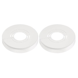 uxcell Wall Split Flange, 2 Pcs 62x10 mm - Cuttable ABS Round Escutcheon Plate Cover Buckle, Shower Arm Flange for 20/25/33mm(0.8/1.0/1.3 Inch) Water Pipe Faucet Decoration (White)