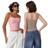 QINSEN Women's Double Lined Basic Tank Top Adjustable Spaghetti Straps