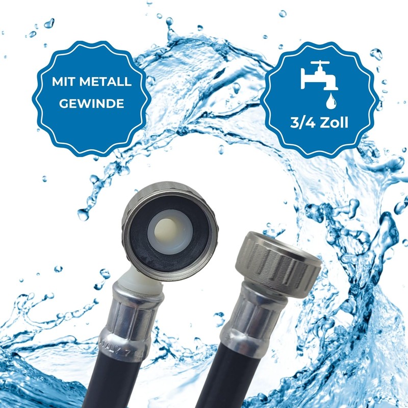 LICHTBLAU Hot Water Inlet Hose 90° Degree I 2 m