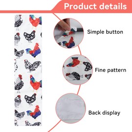 Klmnop 5 Pack Chicken Nest Box Curtains, Windproof Lightproof Curtain with Simple Button for Chicken Breeders Nesting Boxes Size 19"x 4"(White)