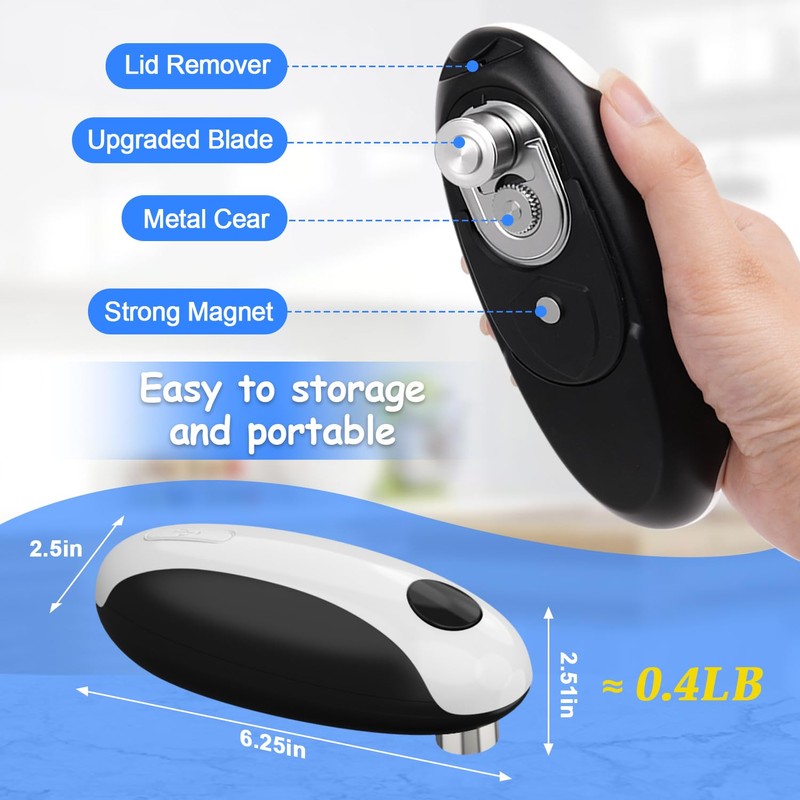 Electric Can Opener, Can Opener Electric Fits All Can Sizes,