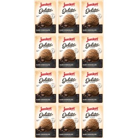 Junket Homemade Chocolate Gelato Mix (Ice Cream Maker or Stir By Hand)  4oz 12pk
