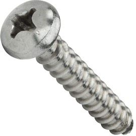#2 x 3/8" Pan Head Sheet Metal Screws, Stainless Steel 18-8, Full Thread, Bright Finish, Self-Tapping, Quantity 500 by Fastenere