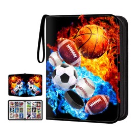 TsuiWah Sports Card Binder with Sleeves, 9-Pocket Trading Card Holder Card Collectors Album Hold Up to 900 Cards, Card Folder Fit for Football Baseball Basketball Cards Sport Trading Cards, TCG, MCG