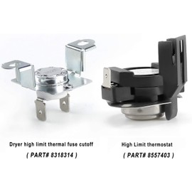 280148 Thermal Cut Off Kit Includes 8557403 Thermostat & 8318314 Thermal Fuse-Replaces 280148VP 1175772 AP3874047 PS991443 EAP991443