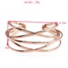 Cuff Bracelet for Women,Multi-layer Cross Wire Bangle Bracelet Adjustable Open