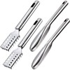 4 Piece Fish Scaler Remover Brush Set - Stainless Steel