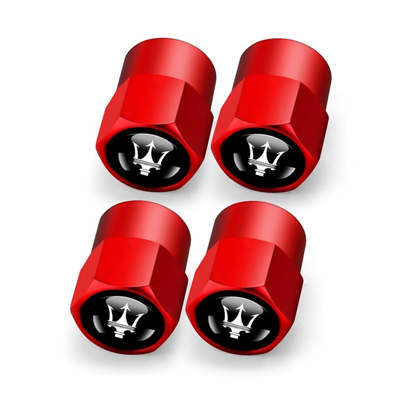Hisport Fit Maserati Stem Cap 4pcs Universal Car Tire Valve