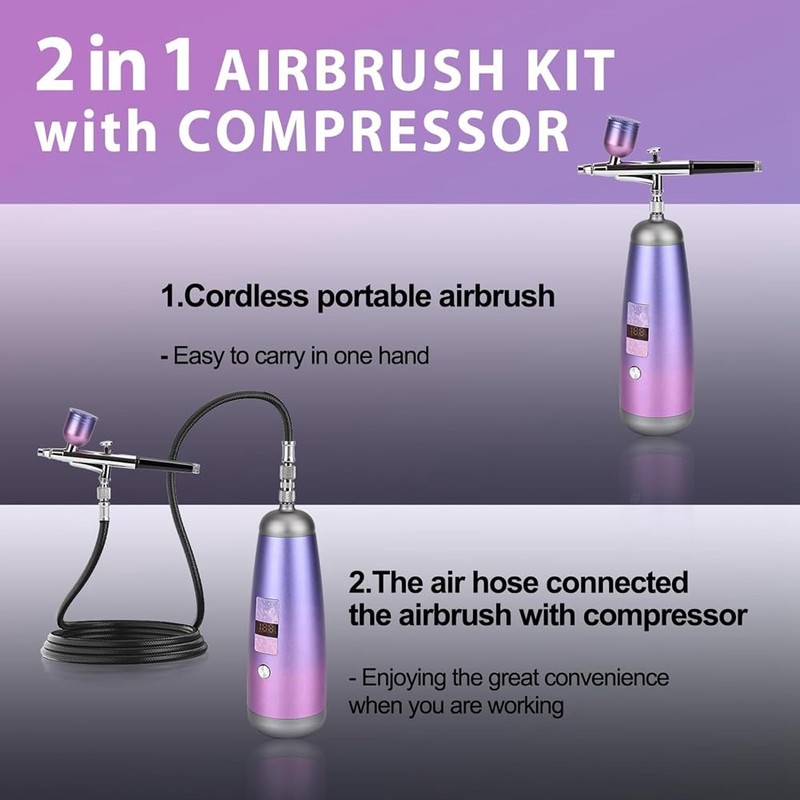 Dpaaoyer Airbrush Kit for Nails 32PSI Air Brush Kit with
