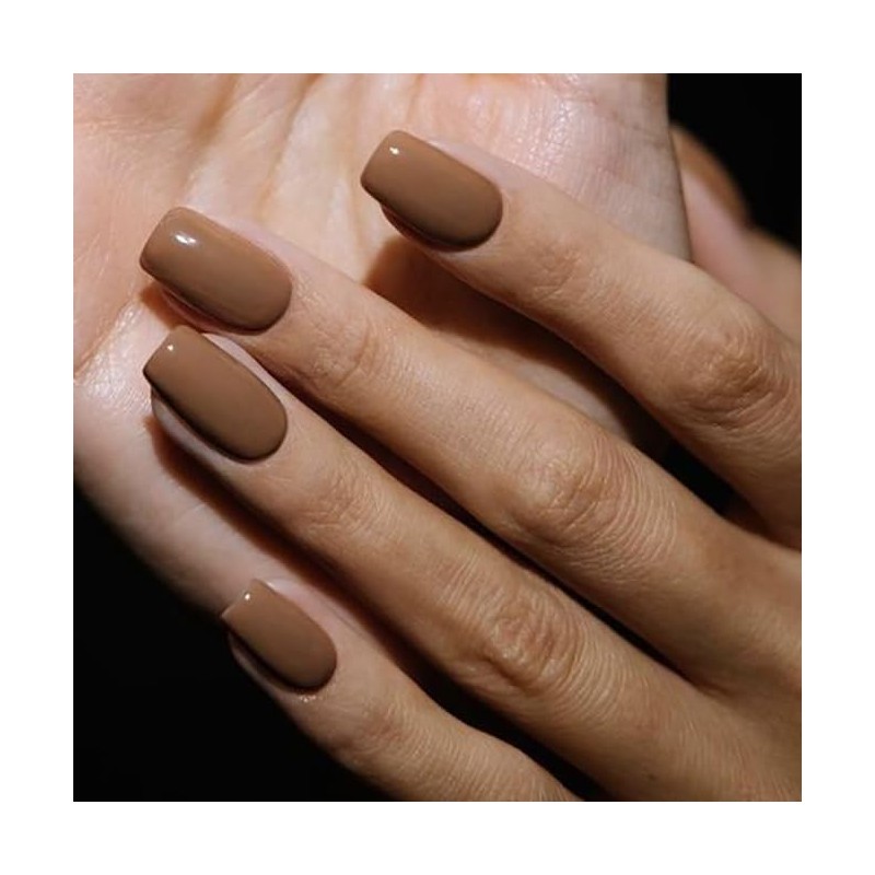 Press On Nails Solid Dark Color Fake Nails, Short Square