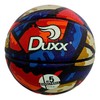 Balón De Basquet Hule Duxx Flow 5 Azul Con Rojo