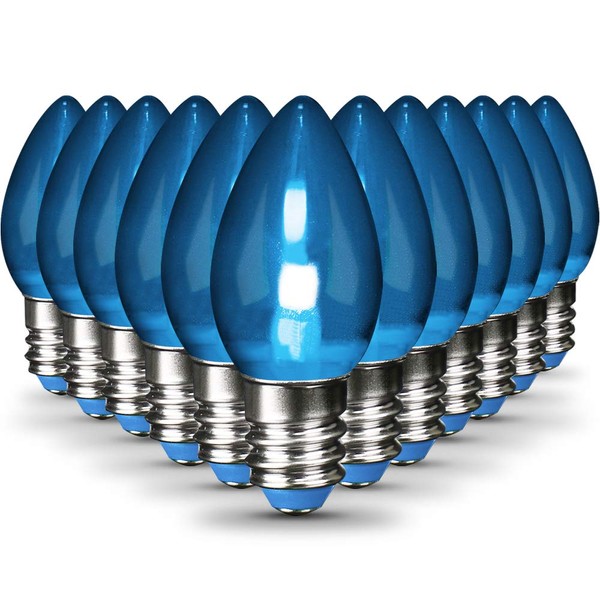 Feit Electric BPC7/B/LEDG2/2/6 7W Equivalent 0.5 Watt Candelabra Base Holiday