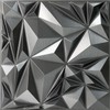 STICKGOO Diamond 3D Wall Panels, Brushed Silver Decorative Wall Covering