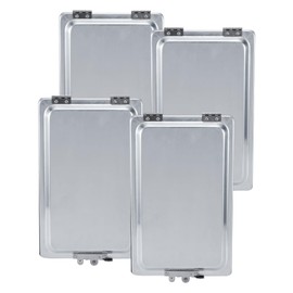 PRINIC 4Pack Truck and Trailer Aluminum Manifest Box Holder with Stainless Steel Hinges and Latch Waterproof Document Holder Kit for Truck and Trailer
