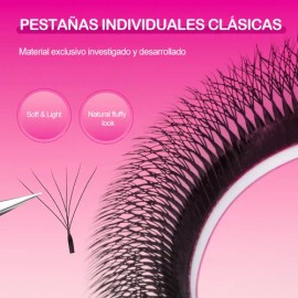 Extensiones De Pestañas 6d Pelo A Pelo Lukatmé 8-15mm Volumen Ruso Natural Profesional Curvaturas D 0.07mm
